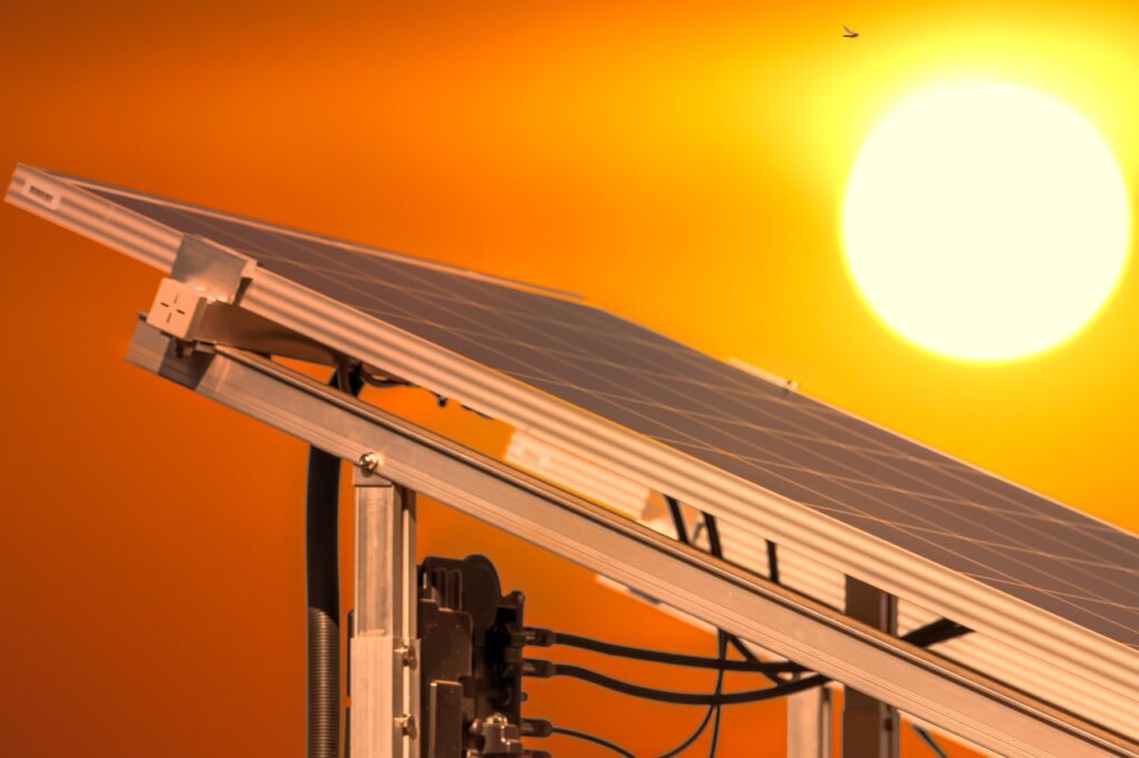 photovoltaic, solar, electricity, energy, light, solar energy, solar panel, sunset, energy transition, nature, solar power